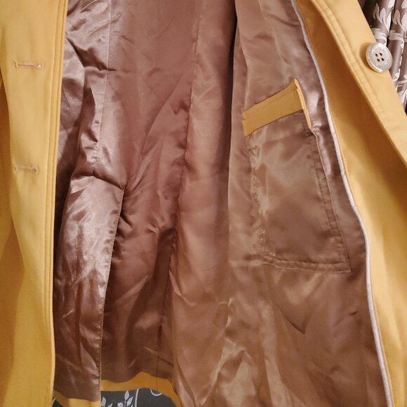 Calvin Klein XS Yellow Rain Trench Coat – Like New! - Picture 10 of 10